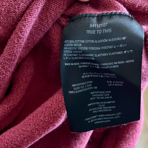 Volcom Womens Lil Hoodie. Bark Brown. Size Small. - Picture 6 of 6